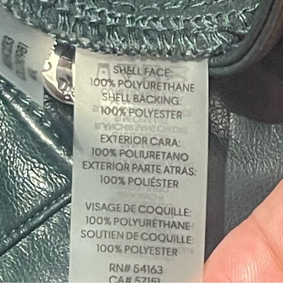 CALVIN KLEIN faux leather green pants Size 14 Preowned - Picture 9 of 10